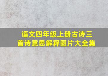 语文四年级上册古诗三首诗意思解释图片大全集