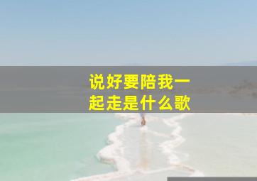 说好要陪我一起走是什么歌