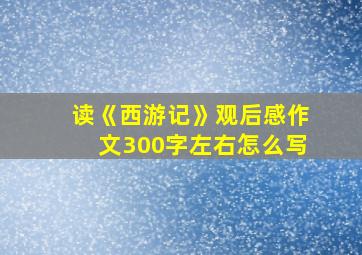 读《西游记》观后感作文300字左右怎么写