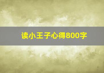 读小王子心得800字