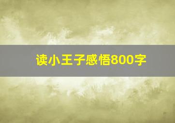 读小王子感悟800字