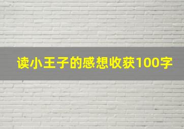 读小王子的感想收获100字