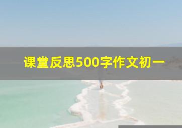 课堂反思500字作文初一