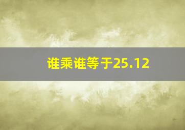 谁乘谁等于25.12