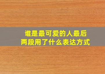 谁是最可爱的人最后两段用了什么表达方式