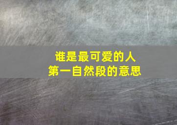 谁是最可爱的人第一自然段的意思