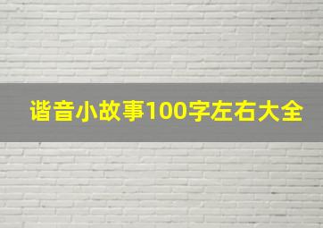 谐音小故事100字左右大全