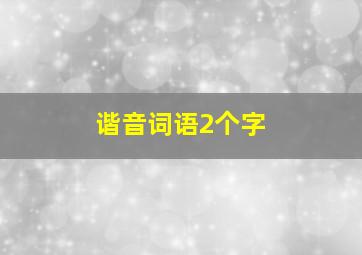 谐音词语2个字