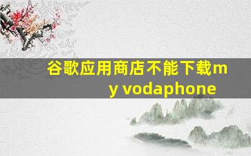 谷歌应用商店不能下载my vodaphone