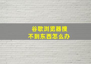 谷歌浏览器搜不到东西怎么办