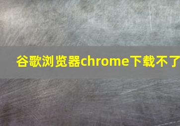 谷歌浏览器chrome下载不了