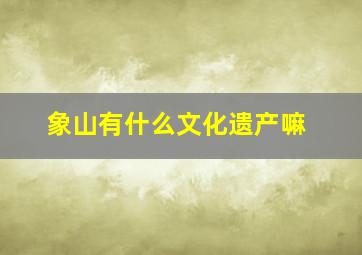 象山有什么文化遗产嘛