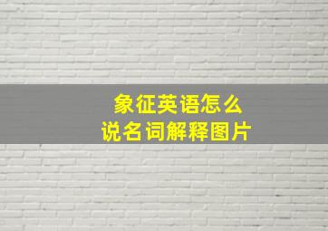 象征英语怎么说名词解释图片