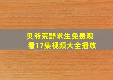 贝爷荒野求生免费观看17集视频大全播放