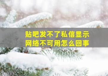 贴吧发不了私信显示网络不可用怎么回事