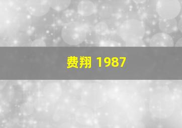 费翔 1987