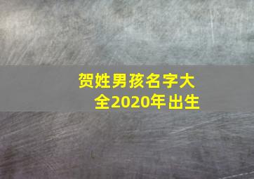 贺姓男孩名字大全2020年出生