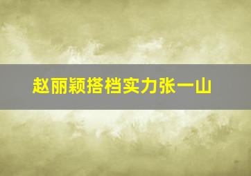 赵丽颖搭档实力张一山