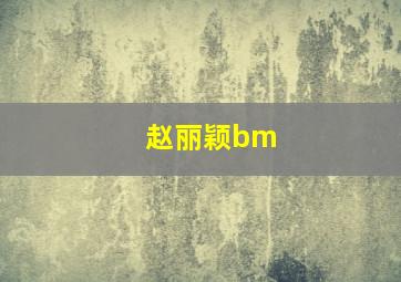 赵丽颖bm