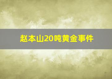 赵本山20吨黄金事件