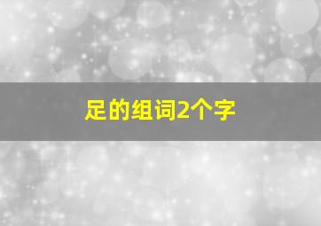 足的组词2个字