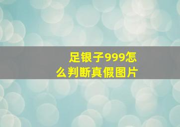 足银子999怎么判断真假图片