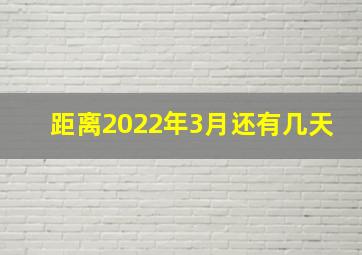 距离2022年3月还有几天