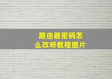 路由器密码怎么改呀教程图片