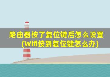 路由器按了复位键后怎么设置(Wifi按到复位键怎么办)