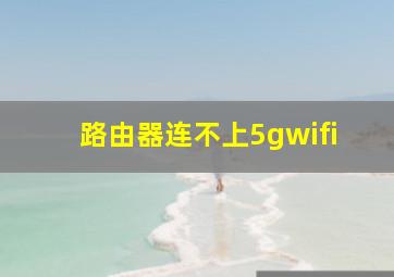 路由器连不上5gwifi