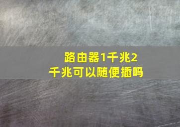 路由器1千兆2千兆可以随便插吗