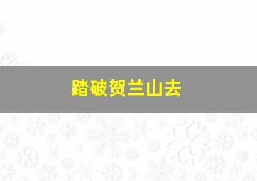 踏破贺兰山去