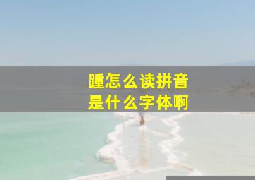 踵怎么读拼音是什么字体啊