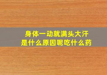 身体一动就满头大汗是什么原因呢吃什么药