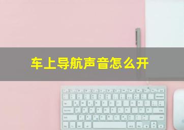 车上导航声音怎么开