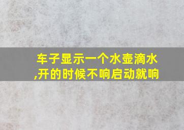 车子显示一个水壶滴水,开的时候不响启动就响