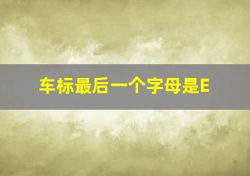 车标最后一个字母是E