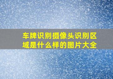 车牌识别摄像头识别区域是什么样的图片大全