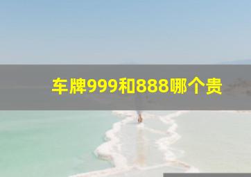 车牌999和888哪个贵