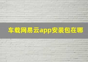 车载网易云app安装包在哪