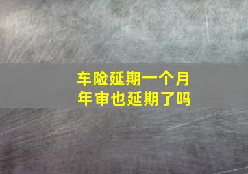 车险延期一个月 年审也延期了吗