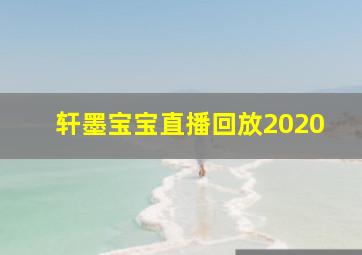 轩墨宝宝直播回放2020