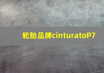 轮胎品牌cinturatoP7