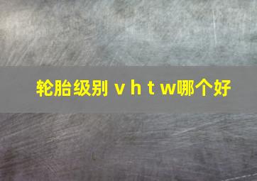 轮胎级别 v h t w哪个好