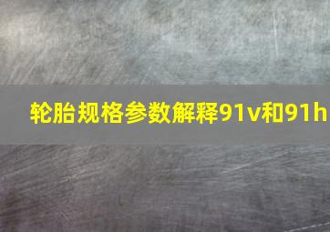 轮胎规格参数解释91v和91h