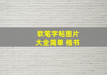 软笔字帖图片大全简单 楷书