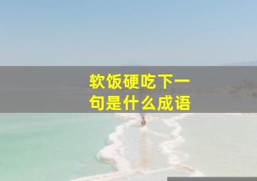 软饭硬吃下一句是什么成语