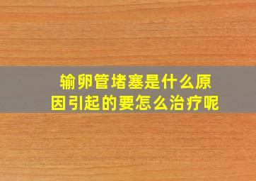 输卵管堵塞是什么原因引起的要怎么治疗呢