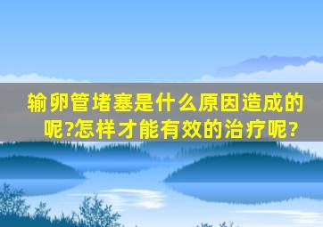 输卵管堵塞是什么原因造成的呢?怎样才能有效的治疗呢?