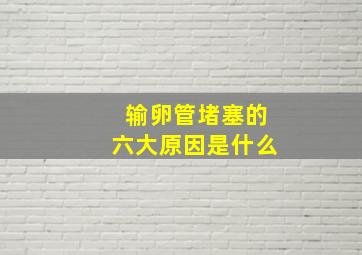 输卵管堵塞的六大原因是什么